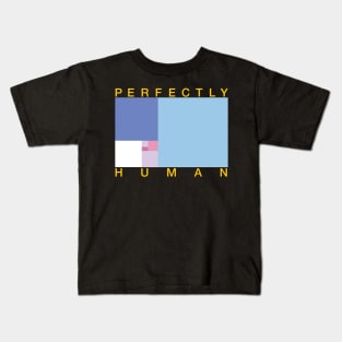 Perfectly Human - Bigender Pride Flag - Blue Main Kids T-Shirt